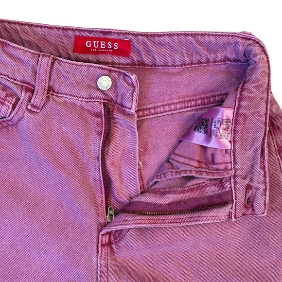Guess Mauve Purple Pink Denim Wide Leg High Rise Pants 25 - Picture 4 of 9
